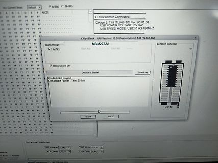 Abfotografierter Bildschirm einer Programmier-Software
