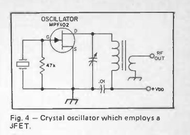 Schaltplan eines Kristalloszillators mit JFET