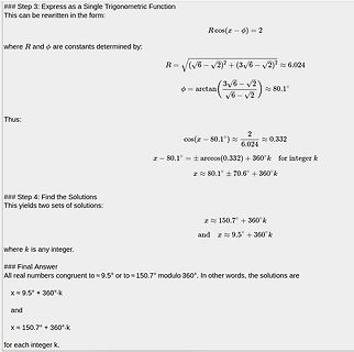 Mathematische Herleitung einer trigonometrischen Gleichung