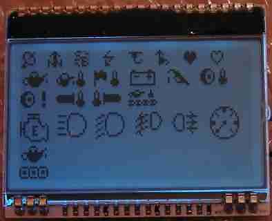 LCD-Display mit verschiedenen Symbolen