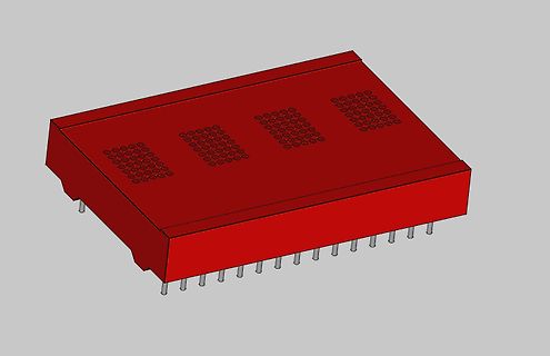 3D-Modell eines integrierten Schaltkreises