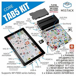 Produktübersicht M5Stack CORE TAB5 KIT