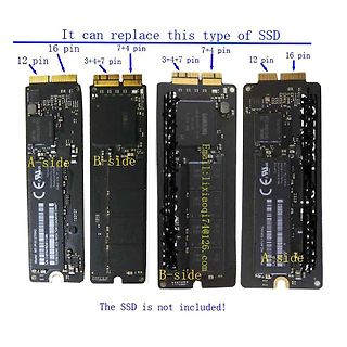 Verschiedene SSD-Steckverbindertypen auf Leiterplatten