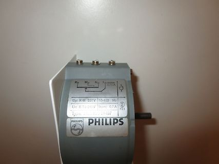Typenschild eines Philips Bauteils