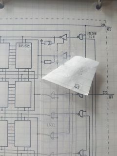 Ausschnitt eines handgezeichneten Schaltplans