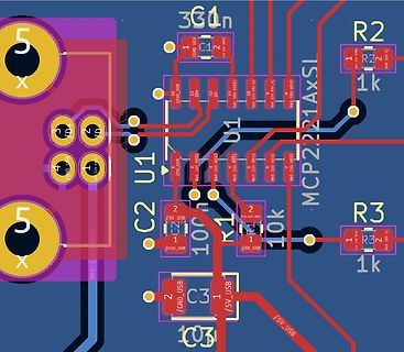 Ausschnitt eines PCB-Layouts