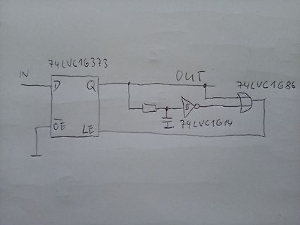 Handgezeichneter Schaltplan mit Logikgattern