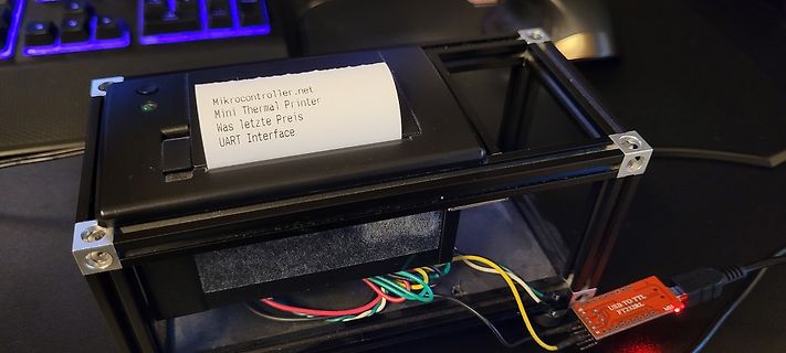 Mini-Thermaldrucker mit UART-Interface und USB-TTL-Adapter