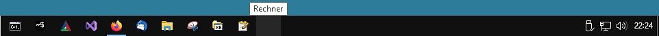 Desktop-Taskleiste eines Betriebssystems