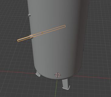 3D-Modell eines zylindrischen Objekts