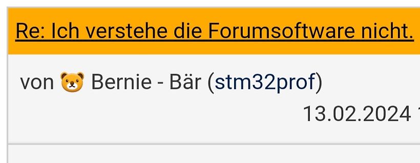 Ausschnitt eines Forenbeitrags