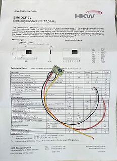 Datenblatt EM6 DCF 3V Empfangsmodul