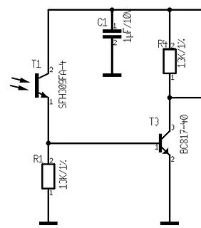 Schaltplan mit Optokoppler und Transistor