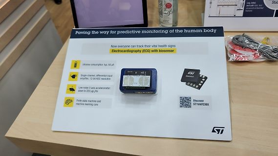 Infotafel zu STMicroelectronics ECG Biosensor