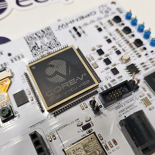 Nahaufnahme einer CORE-V MCU Leiterplatte
