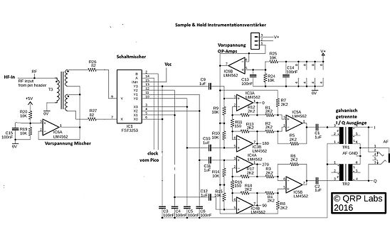 Schaltplan eines Sample & Hold Instrumentationsverstärkers
