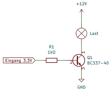 Schaltplan einer Transistor-Schaltung