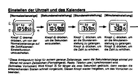 Anleitung zur Einstellung von Uhrzeit und Kalender