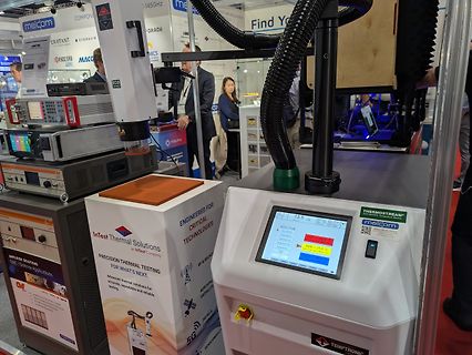 Messgeräte und ThermoStream-System auf einer Messe