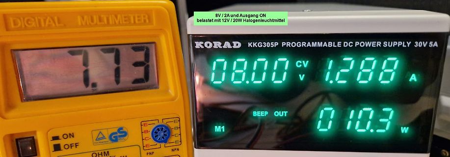 Digitales Multimeter und programmierbares Netzteil
