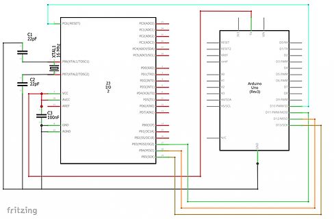 Schaltplan eines Arduino Uno mit ATmega328P