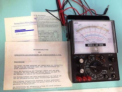 Analoges Multimeter Modell AK-7096 und Bedienungsanleitung