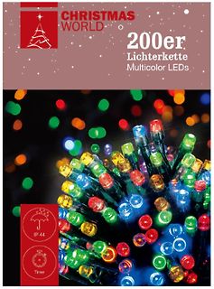Verpackung einer bunten LED-Lichterkette