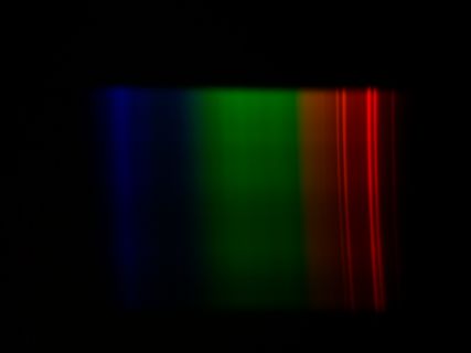 Spektrallinien eines Lichtspektrums