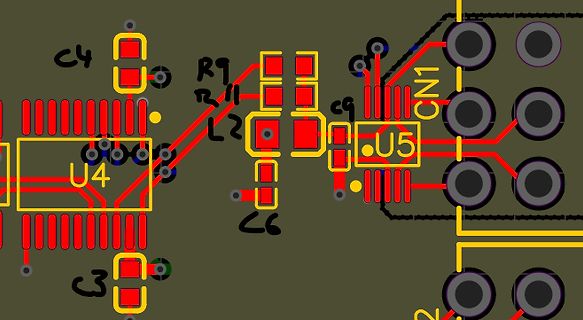 Ausschnitt eines PCB-Layouts