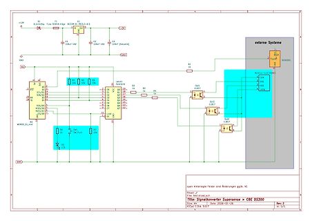 Schaltplan eines Signalkonverters für Fahrzeug-Elektronik