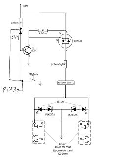 Schaltplan mit MOSFET und Transistor
