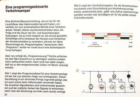 Textseite mit Schaltplan einer Verkehrsampel