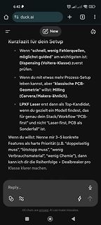 Text über Setup-Empfehlungen für PCB-Herstellung