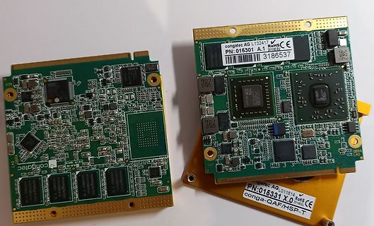 Zwei Congatec COM Express Modul Leiterplatten