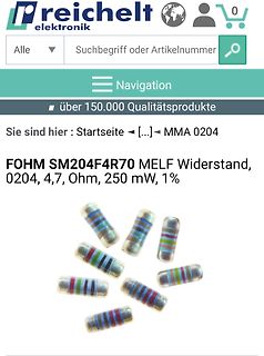 FOHM MELF Widerstände 4,7 Ohm