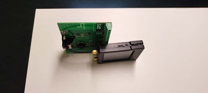 Leiterplatte mit Display und GPS-Modul