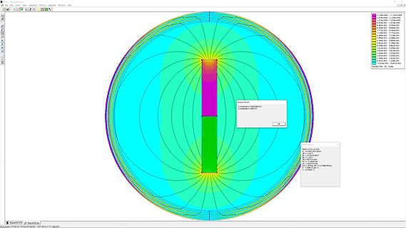 Magnetfeld-Simulation in einer Software