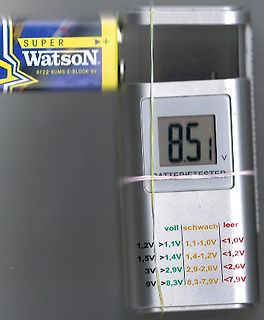 Batterietester mit Super Watson Batterie