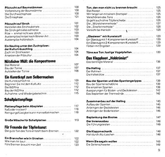 Inhaltsverzeichnis eines Buches