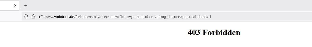 Browser Fehlermeldung 403 Forbidden
