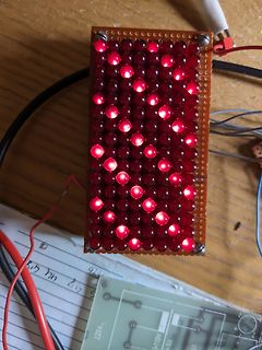 LED-Matrix auf Lochrasterplatine