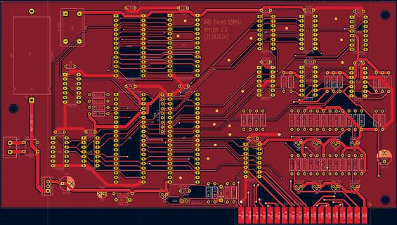 PCB-Layout einer ARB Board 16MHz Version 2.0