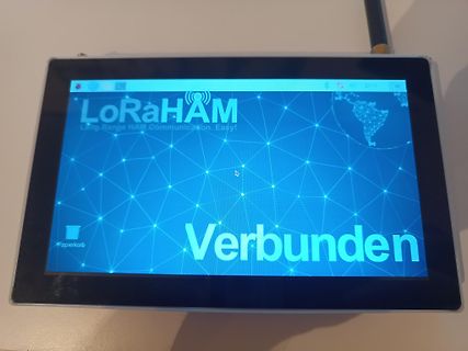 Abfotografierter Bildschirm eines LoRaHAM Geräts