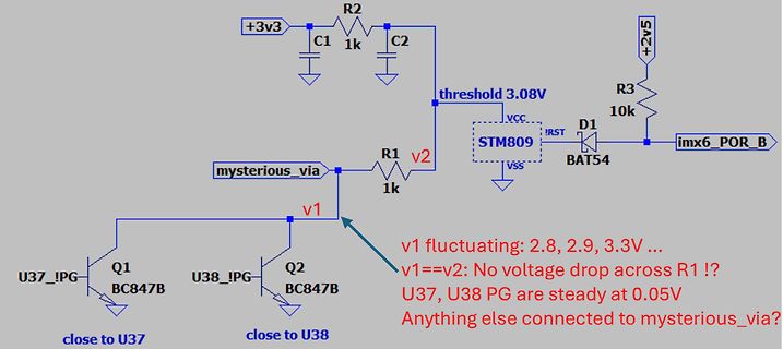 Schaltplan mit Transistoren und Reset-IC