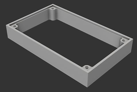 3D-Modell eines rechteckigen Gehäuseteils