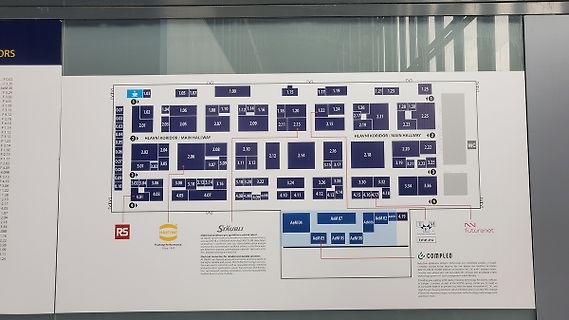 Grundriss eines Gebäudes mit Raumnummern