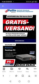 Werbung für Elektronik und Lenovo Desktop-PC