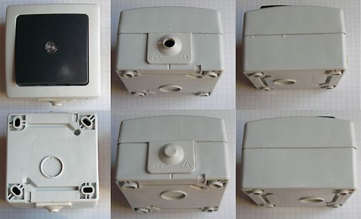 Verschiedene Ansichten eines IP44 Gehäuses