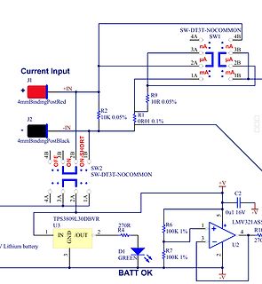Schaltplan einer Ladeschaltung mit Batteriewächter
