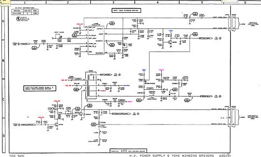 Schaltplan der H.V. Power Supply und Yoke Winding Driver